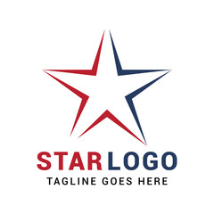 Star american logo icon vector template.