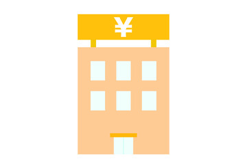 銀行　看板に日本円記号