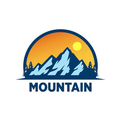 Fototapeta na wymiar Mountain Adventure Logo Design