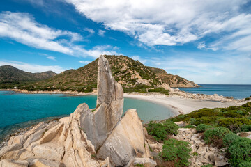 Punta Molentis beach in Villasimius