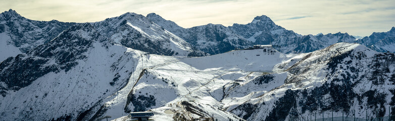 Herbst mit Schnee auf dem Fellhorn in Oberstdorf, Kleinwalsertal