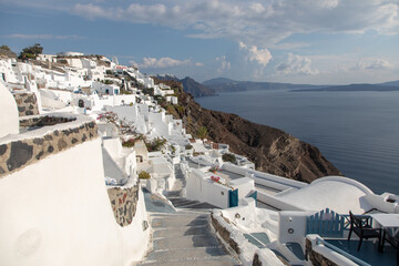 Obraz premium Grèce, Les Cyclades, île de Santorin (Thera ou Thira), village d'Oia