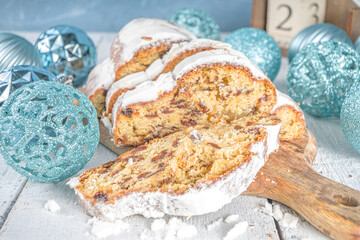 Christmas stollen cake