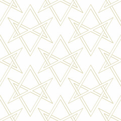  Seamless vector pattern with Unicursal hexagram for your project