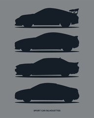 Car Silhouette set for conceptual design