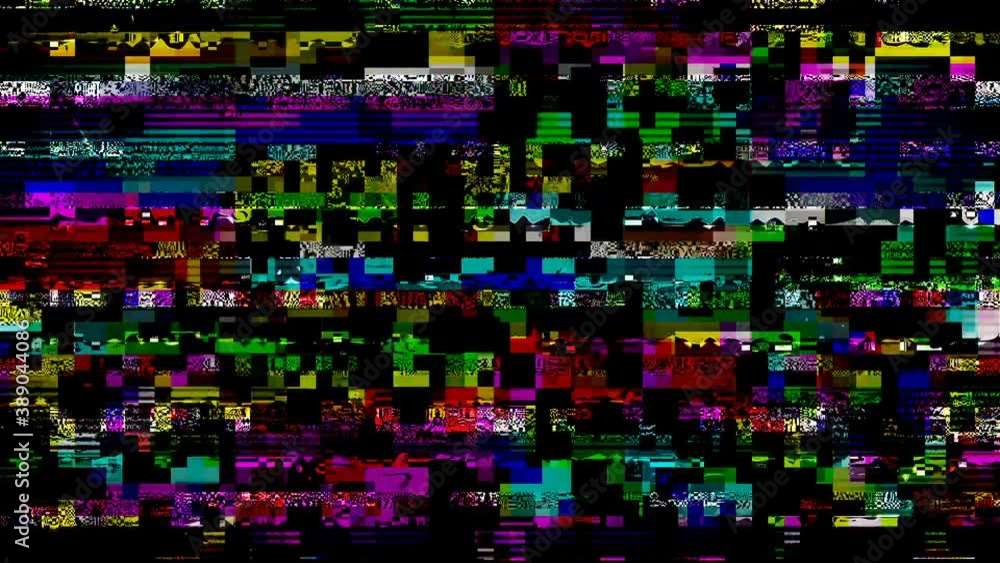 Aufkleber digital noise animation screen pixel running glitch scratch motion background