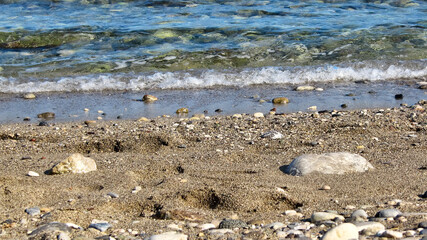 Pebbles on the shores of the Mediterranean Sea