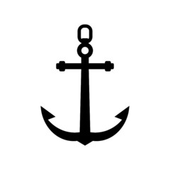 Anchor icon for graphic and web design isolated on white background