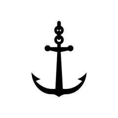Anchor icon for graphic and web design isolated on white background