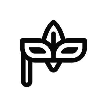 recommend clip art: Eye Mask (Birthday) icon outline vector. Isolated on white background