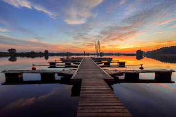 Barwny poranek nad Stawami Dojlidzkimi, Podlasie, Polska © podlaski49