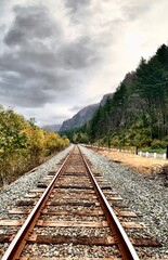 Fototapeta premium railway in the mountains