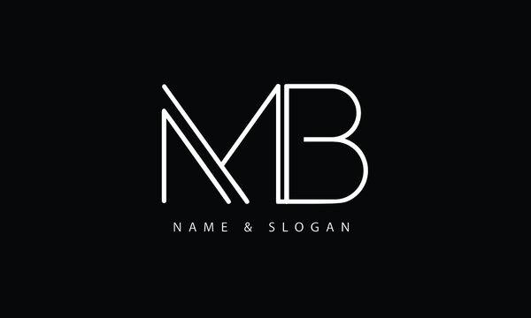 MB, BM, M, B abstract letters logo monogram