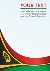 Flag of Vanuatu, Republic of Vanuatu, template for the award, an official document with the flag and the symbol of Vanuatu