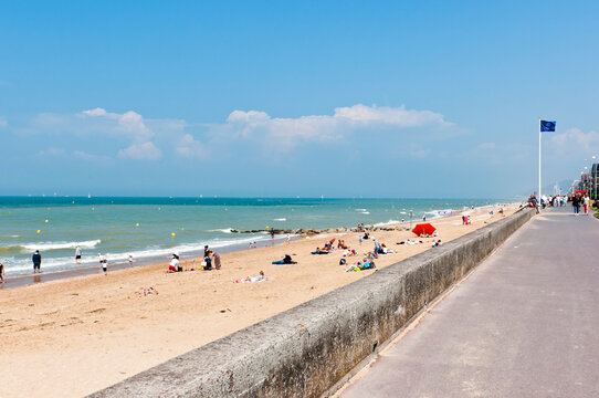 Seafront and beach, Cabourg, Calvados, Normandy, France