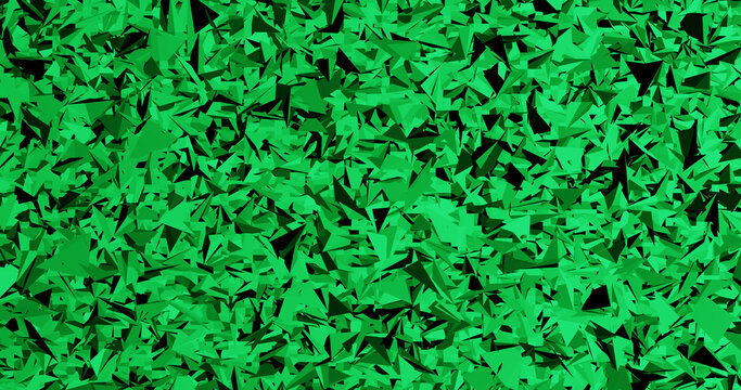 Render of dark and light green triangles