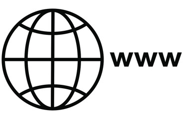 World Wide Web. Simple Line Globe Icon vector illustration