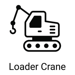 loader crane vector icon