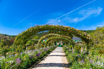 Claude Monet garden and house in the village of Giverny, Eure, Normandy, France