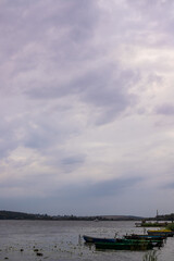 sunset over the river