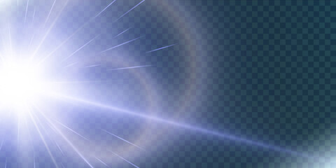 Obraz premium Light effect for background and illustration. image of light rays, stripes of lines with blue light, speed and motion blur on a dark blue background.