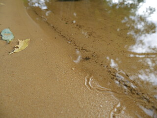 Fototapeta na wymiar Water in the sand