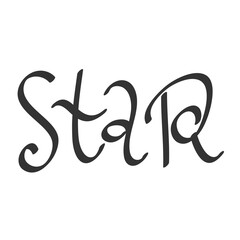 Fototapeta premium Star. Sticker quote for decoration design. Graphic element vector background illustration text. Quote box icon. Fashion print.