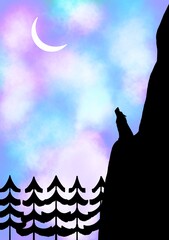 wolf on the mountain