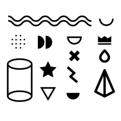 Set of vector geometric shapes