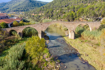 Castellbell y el Vilar old bridge, Catalonia Spain