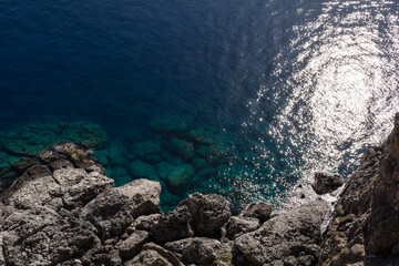Lindos village, Rhodes island, Greece - 25-oct-2020 : White village Lindos on Rhodes Island . Greece
