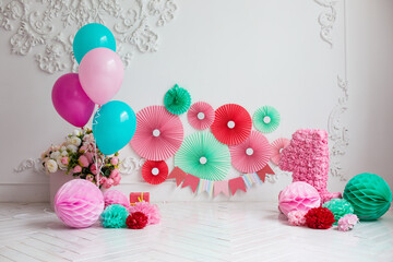 The decor of the birthday