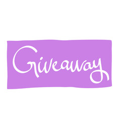 Giveaway. Vector design illustration. Video logo sticker. Banner background.