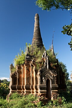 Paya Pauk Pagoda. A Sacred Place Of Buddhism. Near Inle Lake. Shan state. Maynmar. Asia.