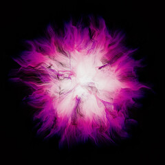 3d render abstract purple pink fur