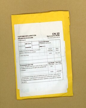CN22 customs declaration for international shipping