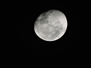 full moon over black