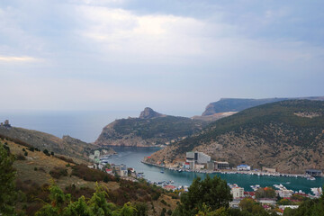Fototapeta na wymiar View of the Balaklava Bay. Sevastopol, Crimea. 