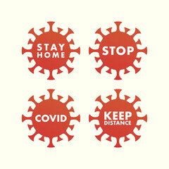 Set of web banners coronavirus or covid concept