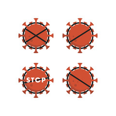 Obraz premium Set of stop signs 