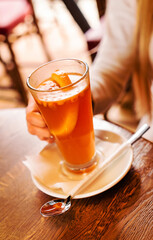 ginger tea with lemon and honey