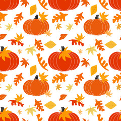 Thanksgiving Fall fest pumpkin seamless pattern