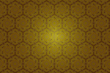 Brown islamic geometric background. Ethnic ornaments pattern. Background for elegant muslim greeting cards.