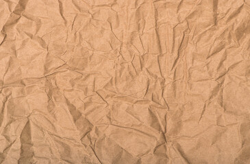 Recycled crumpled paper texture Craft background