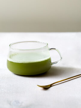Matcha green tea  in a cup