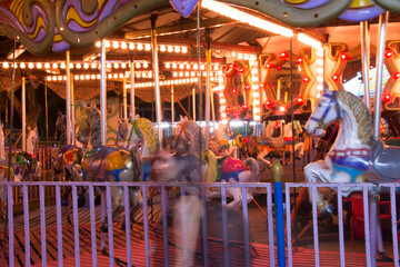Fototapeta na wymiar carousel in the park