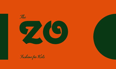 fashion for kids premade logo initials monogram elegant children alphabet