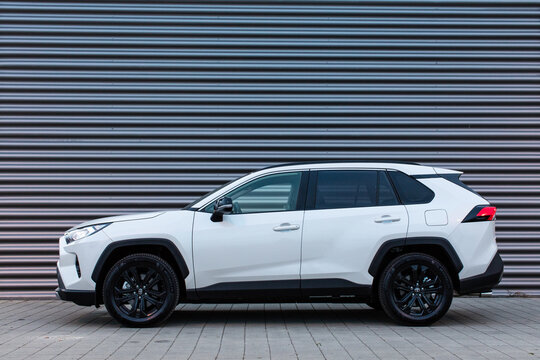 New Toyota RAV 4 2020. model. Modern SUV transport vehicle in urban environment. 4x4 vehicle