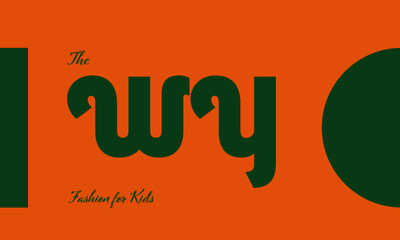 fashion for kids premade logo initials monogram elegant children alphabet