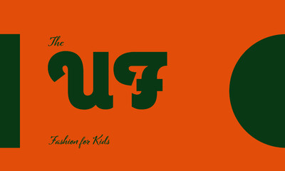 fashion for kids premade logo initials monogram elegant children alphabet